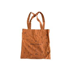 Smallable Limited Edition Orange Tote Bag From Paris 16x15 Organic Cotton